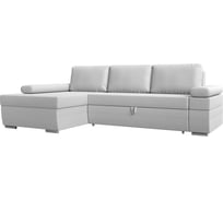 Угловой диван Лига диванов Канкун левый угол полностью экокожа белая 118243L