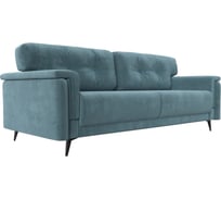 Прямой диван Лига диванов Оксфорд полностью велюр бирюзовый 116836