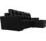 Угловой диван Лига диванов Амстердам правый полностью экокожа черная 105061 4