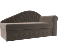 Тахта Лига диванов Джулия правый полностью велюр коричневый 106234