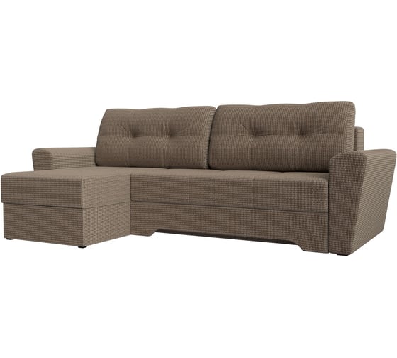 Угловой диван Лига диванов Амстердам левый полностью рогожка Корфу 03 105057L 1