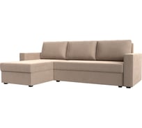 Угловой диван Лига диванов Траумберг Лайт левый полностью велюр бежевый 117151L