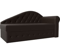 Тахта Лига диванов Джулия правый полностью экокожа коричневая 106249