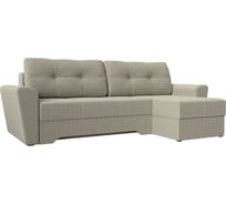 Угловой диван Лига диванов Амстердам правый полностью рогожка Корфу 02 105056