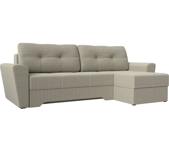 Угловой диван Лига диванов Амстердам правый полностью рогожка Корфу 02 105056 1