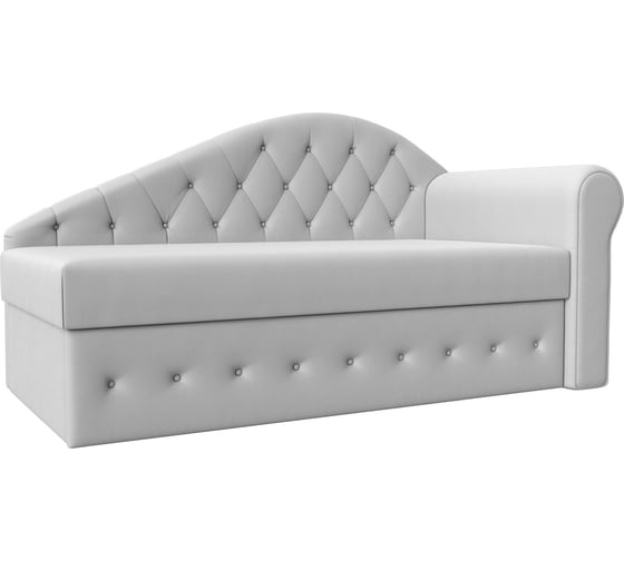 Тахта Лига диванов Джулия правый полностью экокожа белая 106248 1