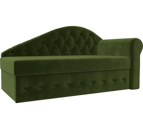 Тахта Лига диванов Джулия правый полностью микровельвет зеленый 106240 1