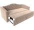 Прямой диван Лига диванов Мечта полностью велюр бежевый 112849 6