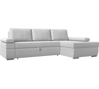 Угловой диван Лига диванов Канкун правый угол полностью экокожа белая 118243