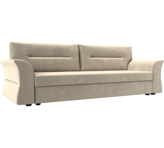 Прямой диван Лига диванов Клайд С полностью микровельвет бежевый 117274 1