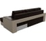 Угловой диван Лига диванов Эмир БС правый основа микровельвет коричневый, компаньон экокожа бежевая 110438 9
