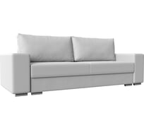 Прямой диван Лига диванов Дрезден полностью экокожа белая 113014