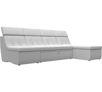 Угловой модульный диван Лига диванов Холидей Люкс полностью экокожа белая 105573