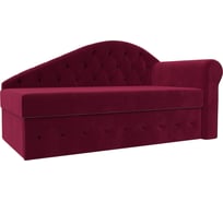 Тахта Лига диванов Джулия правый полностью микровельвет бордовый 118469