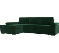 Угловой диван Лига диванов Канкун левый угол полностью велюр зеленый 118197L
