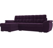Угловой диван Лига диванов Нэстор левый угол полностью велюр фиолетовый 109805L