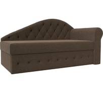 Тахта Лига диванов Джулия правый полностью рогожка коричневая 106245