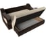 Прямой диван Лига диванов Меркурий 120 основа микровельвет бежевый, компаньон микровельвет коричневый 106333 8