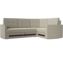 Угловой диван Лига диванов Белла правый полностью рогожка корфу 02 117656