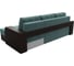Угловой диван Лига диванов Эмир БС правый основа Велюр Бирюзовый, компаньон экокожа коричневая 110458 10