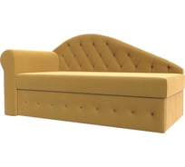 Тахта Лига диванов Джулия левый полностью микровельвет желтый 118470L