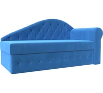 Тахта Лига диванов Джулия правый полностью велюр голубой 106236