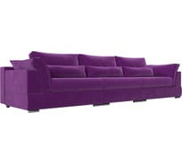 Прямой диван Лига диванов Пекин Long полностью микровельвет фиолетовый 115462