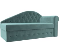 Тахта Лига диванов Джулия правый полностью Велюр бирюзовый 106232