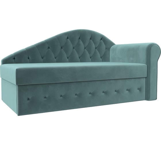 Тахта Лига диванов Джулия правый полностью Велюр бирюзовый 106232 1