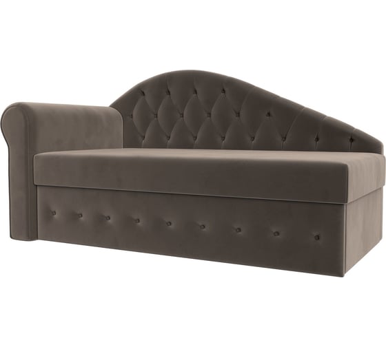 Тахта Лига диванов Джулия левый полностью велюр коричневый 106234L 1