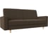 Прямой диван Лига диванов книжка Бонн полностью рогожка коричневая 111780 1
