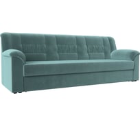 Прямой диван Лига диванов Карелия полностью велюр бирюзовый 113315
