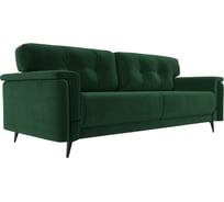 Прямой диван Лига диванов Оксфорд полностью велюр зеленый 116838