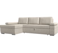 Угловой диван Лига диванов Канкун левый угол полностью рогожка бежевая 118228L