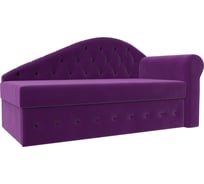 Тахта Лига диванов Джулия правый полностью микровельвет фиолетовый 106242