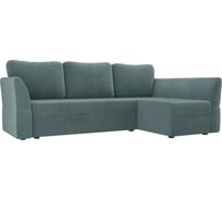 Угловой диван Лига диванов Гесен правый полностью Велюр бирюзовый 106792