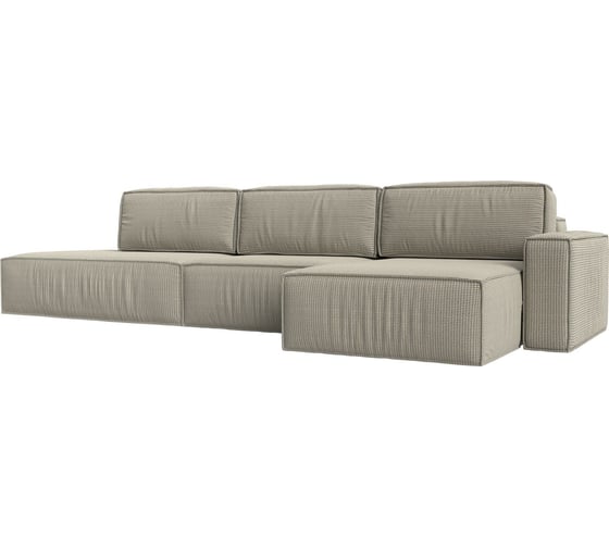 Угловой диван Лига диванов Прага модерн лонг правый угол полностью рогожка корфу 02 116605 1