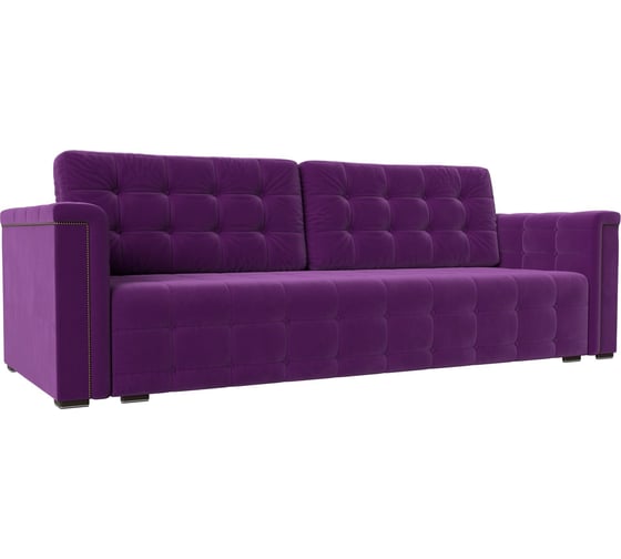 Прямой диван Лига диванов Лига-002 полностью микровельвет фиолетовый 117092 1