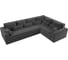 Угловой диван Лига диванов Майами Long правый полностью велюр серый, подушки велюр СЕР/сер/сер 114869 6
