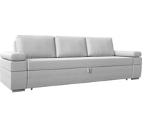 Прямой диван Лига диванов Канкун полностью экокожа белая 118301