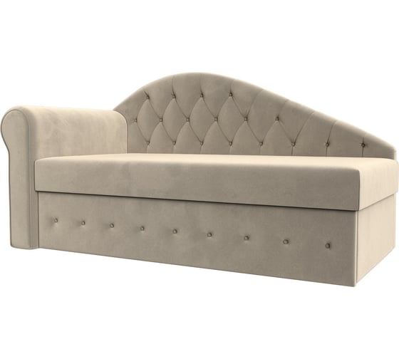 Тахта Лига диванов Джулия левый полностью микровельвет бежевый 106239L 1