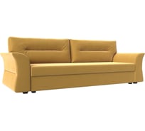 Прямой диван Лига диванов Клайд С полностью микровельвет желтый 117276