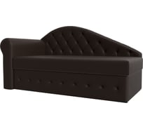 Тахта Лига диванов Джулия левый полностью экокожа коричневая 106249L