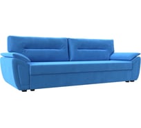 Прямой диван Лига диванов Нэстор Лайт полностью велюр голубой 117585
