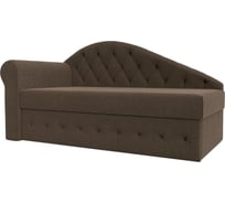 Тахта Лига диванов Джулия левый полностью рогожка коричневая 106245L