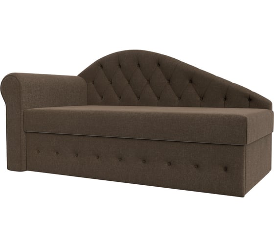 Тахта Лига диванов Джулия левый полностью рогожка коричневая 106245L 1