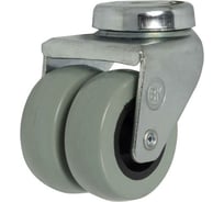 Аппаратное поворотное колесо Tech-Krep двойное, п/п обод, полиуретан, подшип. скольжения, под болт М12, D50, б/т. - пакет 148518