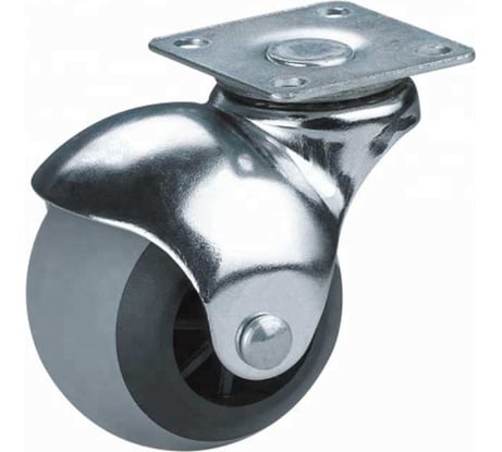 Аппаратное поворотное колесо Tech-Krep резина, шар, площадка, D40 мм, б/т - пакет 148458