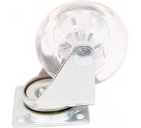 Аппаратное поворотное колесо Tech-Krep полиуретан, прозрачное, площадка, D50 мм, б/т - пакет 148461