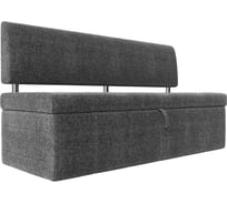 Кухонный прямой диван Стоун полностью рогожка серая Лига диванов 117238